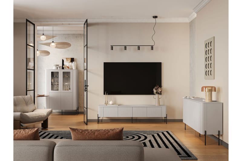 Sherie-Huonekalusetti Olohuoneeseen - Valkoinen - Huonekalut - Kalustesetit - Olohuoneen kalustesetit