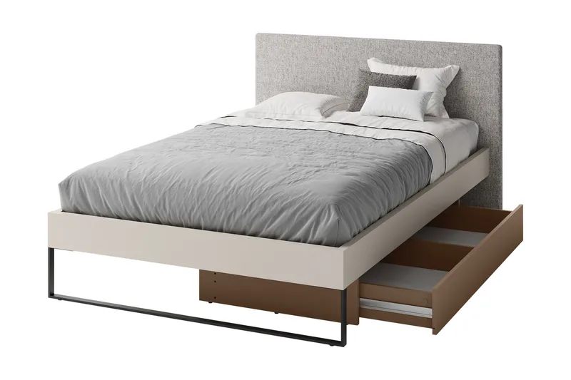 Sigmana-Huonekalusetti Makuuhuoneeseen - Vaalean Harmaa/Beige - Huonekalut - Kalustesetit - Makuuhuoneen kalustesetit