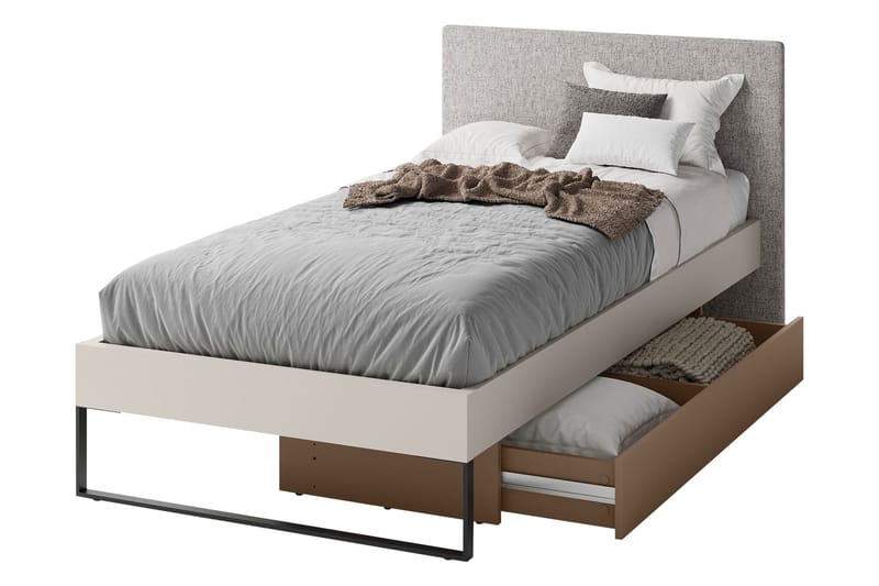 Sigmana-Huonekalusetti Makuuhuoneeseen - Vaalean Harmaa/Beige - Huonekalut - Kalustesetit - Makuuhuoneen kalustesetit