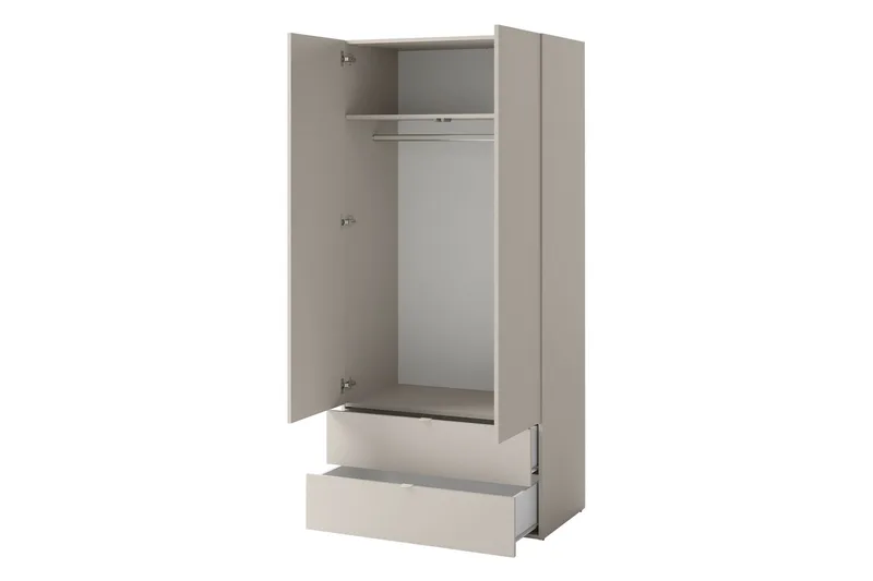 Sigmana-Huonekalusetti Makuuhuoneeseen - Vaalean Harmaa/Beige - Huonekalut - Kalustesetit - Makuuhuoneen kalustesetit