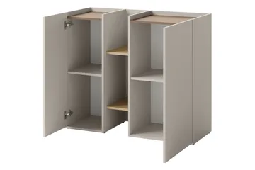 Sigmana-Huonekalusetti Makuuhuoneeseen - Vaalean Harmaa/Beige - Huonekalut - Kalustesetit - Makuuhuoneen kalustesetit