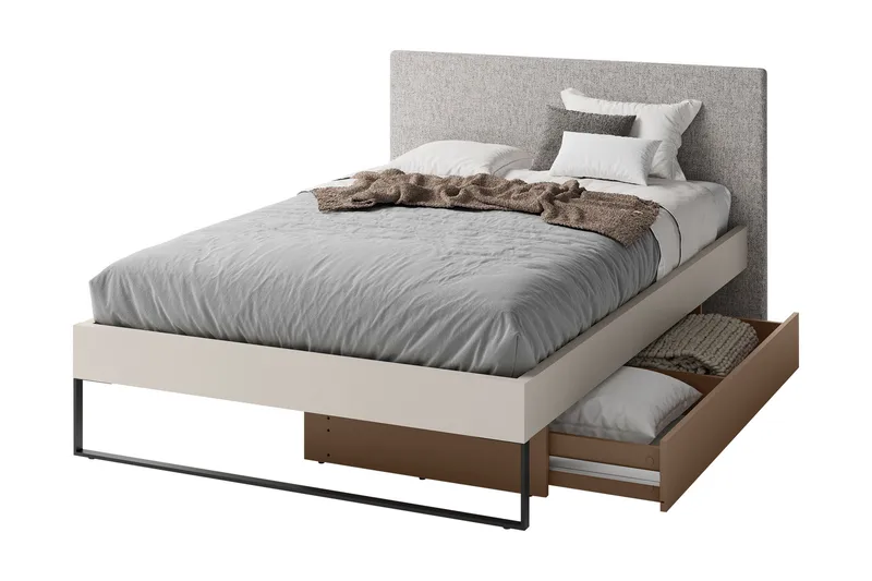 Sigmana-Huonekalusetti Makuuhuoneeseen - Vaalean Harmaa/Beige - Huonekalut - Kalustesetit - Makuuhuoneen kalustesetit