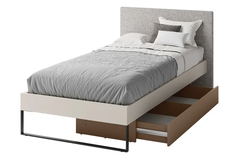 Sigmana-Huonekalusetti Makuuhuoneeseen - Vaalean Harmaa/Beige - Huonekalut - Kalustesetit - Makuuhuoneen kalustesetit