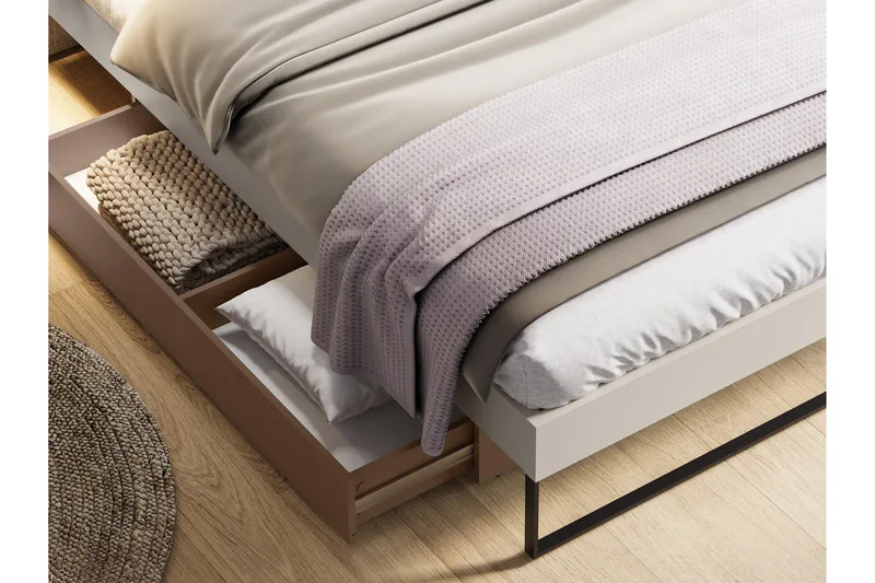 Sigmana-Huonekalusetti Makuuhuoneeseen - Vaalean Harmaa/Beige - Huonekalut - Kalustesetit - Makuuhuoneen kalustesetit