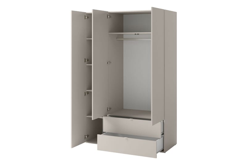 Sigmana-Huonekalusetti Makuuhuoneeseen - Vaalean Harmaa/Ruskea/Beige - Huonekalut - Kalustesetit - Makuuhuoneen kalustesetit