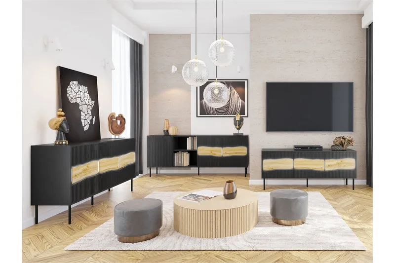 Stintino-Huonekalusetti Olohuoneeseen - Beige/Ruskea - Huonekalut - Kalustesetit - Olohuoneen kalustesetit