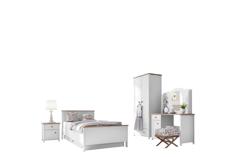 Storys Makuuhuoneen Huonekalusetti, Valkoinen