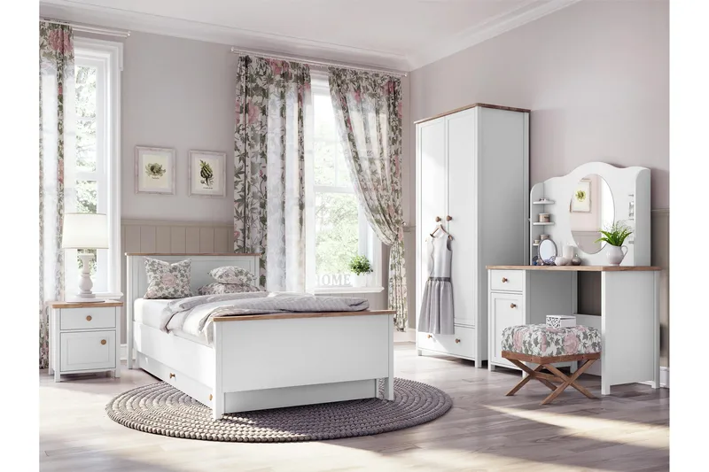 Storys Makuuhuoneen Huonekalusetti - Valkoinen - Huonekalut - Kalustesetit - Makuuhuoneen kalustesetit