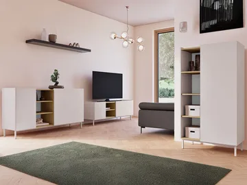 Tavrin Olohuoneen kalustepaketti - Beige - Huonekalut - Kalustesetit - Olohuoneen kalustesetit