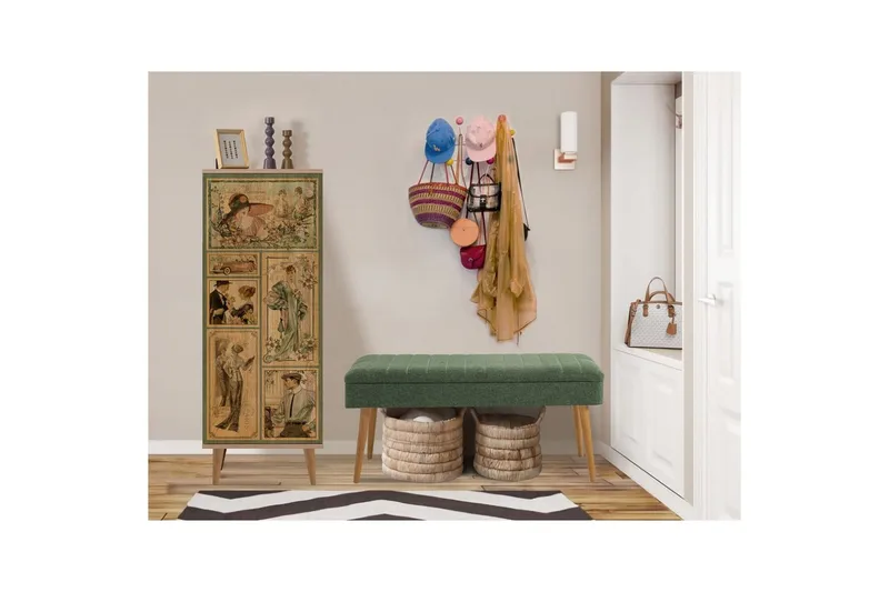 Tekel Eteiskalustesetti - Vihreä - Huonekalut - Kalustesetit - Eteisen kalustesetit