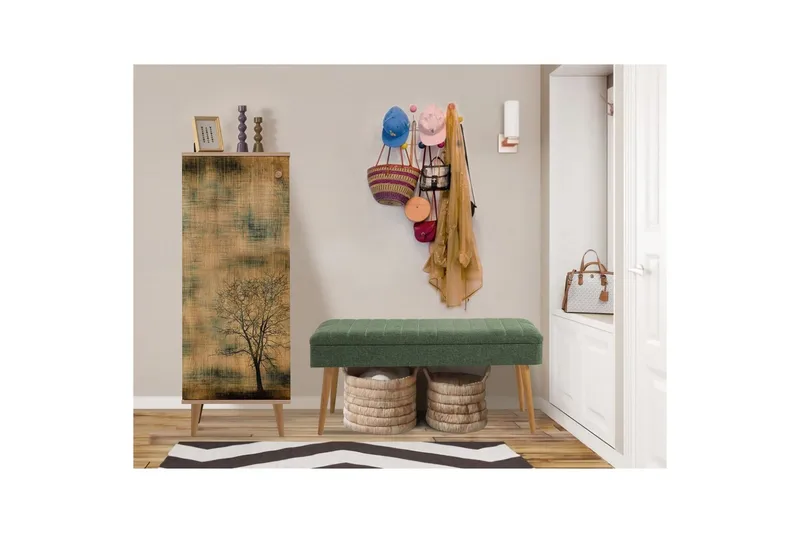 Tekel Eteiskalustesetti - Vihreä - Huonekalut - Kalustesetit - Eteisen kalustesetit