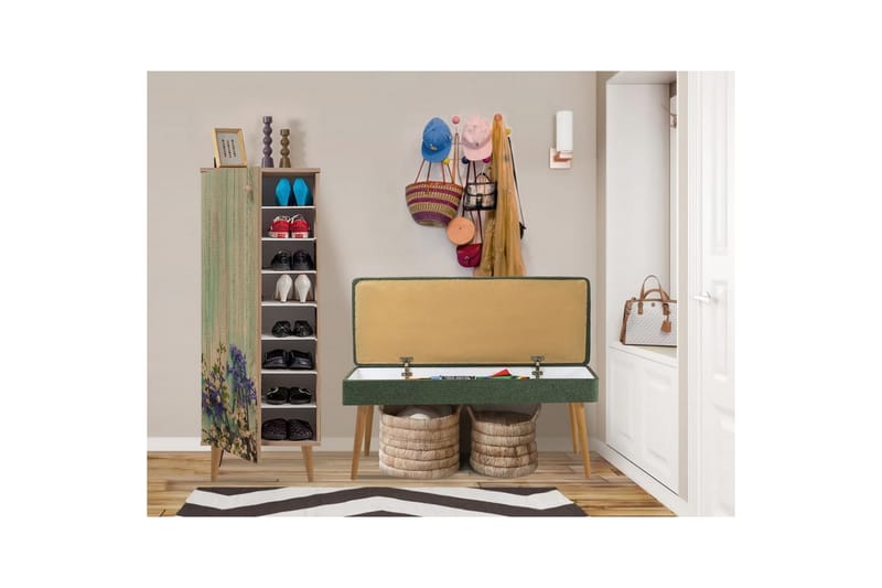 Tekel Eteiskalustesetti - Vihreä - Huonekalut - Kalustesetit - Eteisen kalustesetit