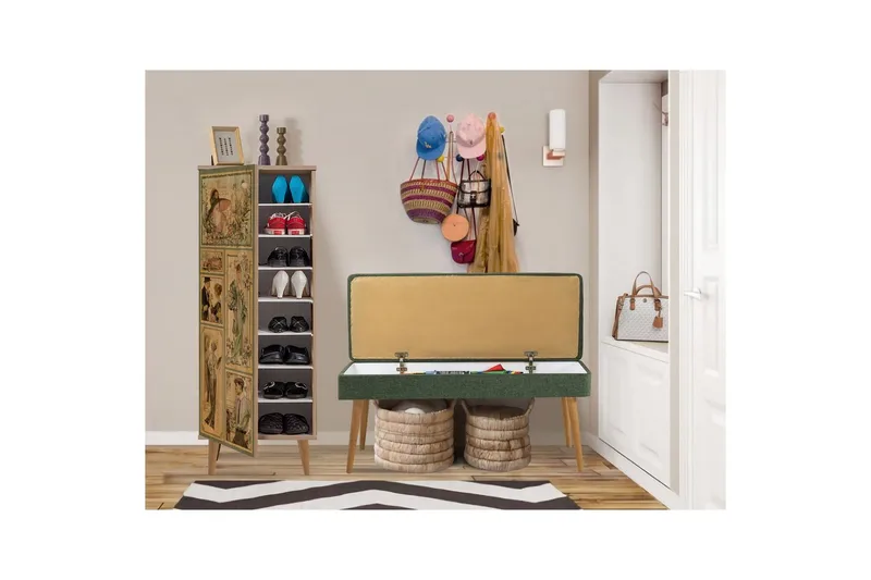 Tekel Eteiskalustesetti - Vihreä - Huonekalut - Kalustesetit - Eteisen kalustesetit