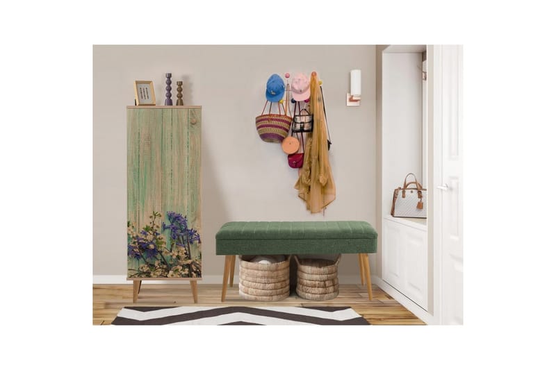 Tekel Eteiskalustesetti - Vihreä - Huonekalut - Kalustesetit - Eteisen kalustesetit