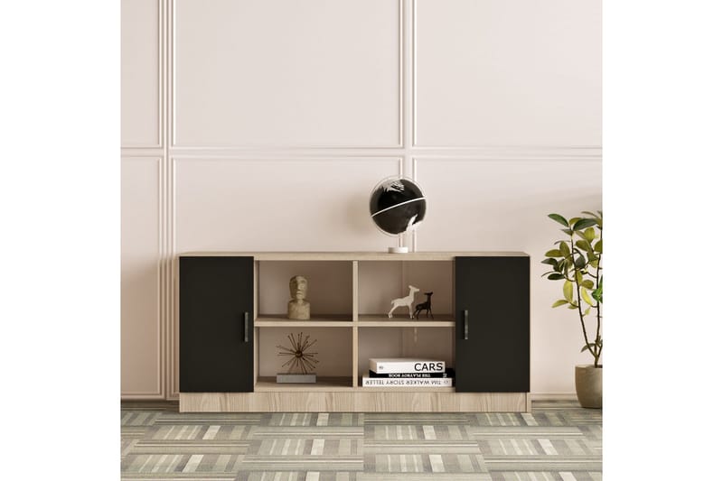 Toimiston kalustesetti Atenguilo - Luonnonväri/Musta - Huonekalut - Kalustesetit - Toimistokalustekokonaisuus