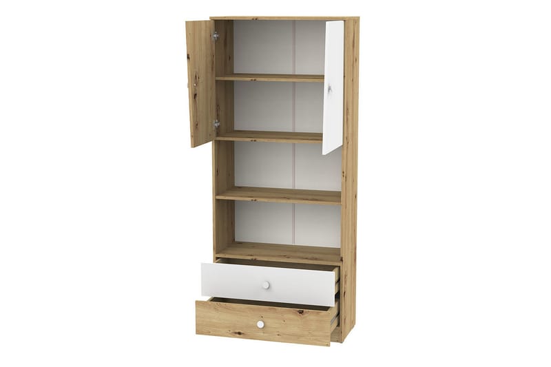 Toimiston kalustesetti Staton - Luonnonväri/Valkoinen - Huonekalut - Kalustesetit - Toimistokalustekokonaisuus