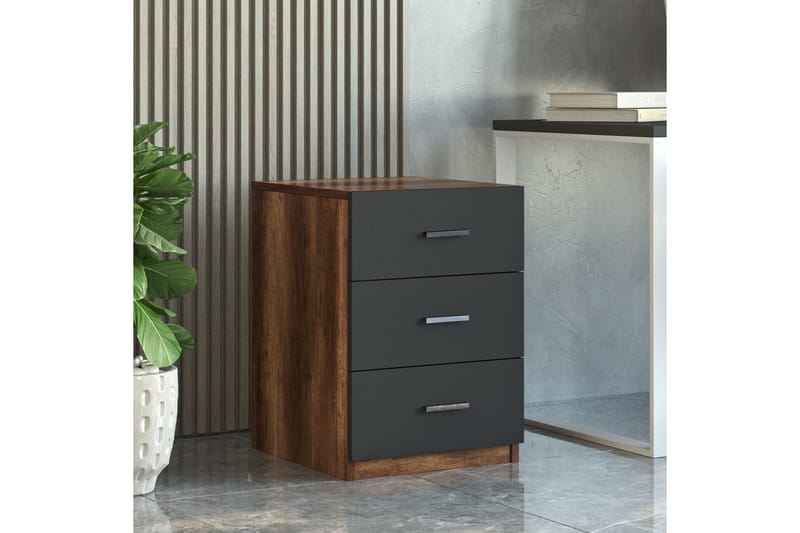 Toimiston kalustesetti Voltados - Tiikki/Antrasiitti - Huonekalut - Kalustesetit - Toimistokalustekokonaisuus