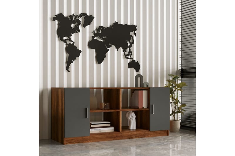 Toimiston kalustesetti Pheka - Tiikki/Antrasiitti - Huonekalut - Kalustesetit - Toimistokalustekokonaisuus