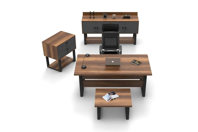 Toimistokalustesetti Mono 09 barokki / antrasiitti, Luonnollinen/Hiilenharmaa