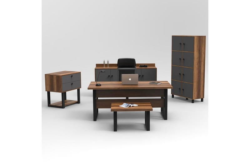 Toimistokalustesetti Mono 11 barokki / antrasiitti - Antrasiitti - Huonekalut - Kalustesetit - Toimistokalustekokonaisuus