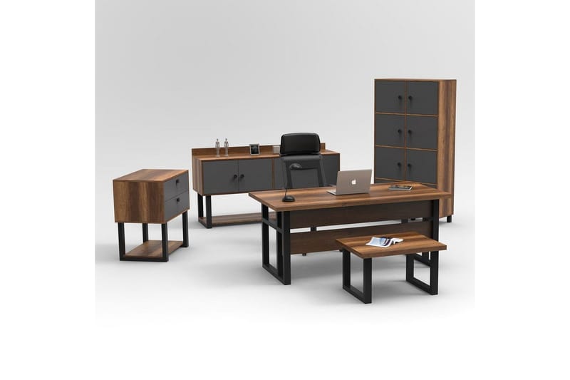 Toimistokalustesetti Mono 11 barokki / antrasiitti - Antrasiitti - Huonekalut - Kalustesetit - Toimistokalustekokonaisuus