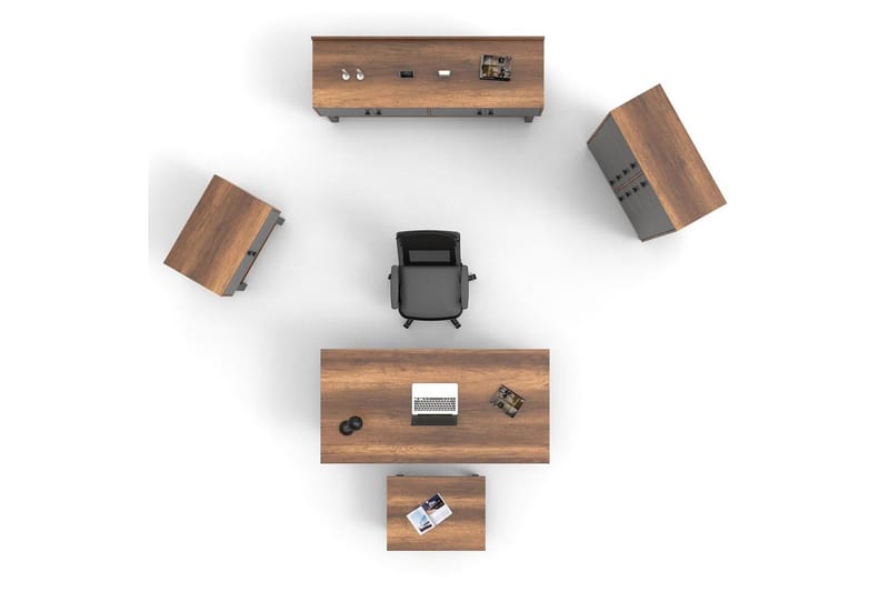 Toimistokalustesetti Mono 11 barokki / antrasiitti - Antrasiitti - Huonekalut - Kalustesetit - Toimistokalustekokonaisuus