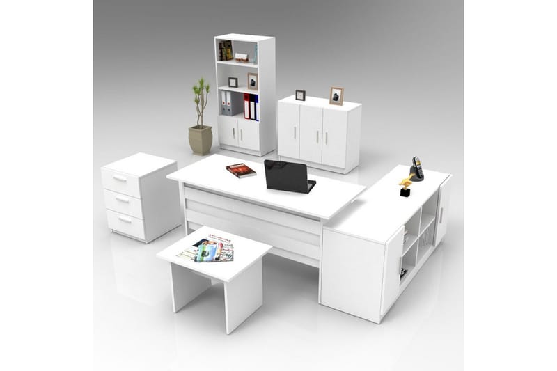 Toimistokalustesetti Raveena 17 Valkoinen, Valkoinen