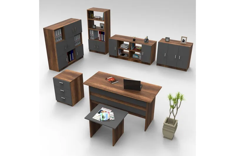 Toimistokalustesetti Raveena 18 Barokki / antrasiitti, Barokki / antrasiitti