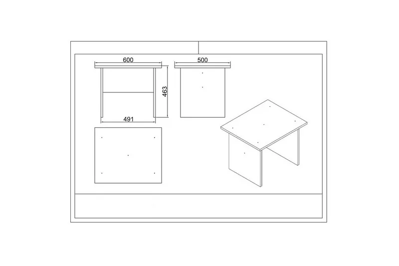 Toimistokalustesetti Raveena 19 Tammi / Sudarx / Musta - Tammi / Sudarx / Musta - Huonekalut - Kalustesetit - Toimistokalustekokonaisuus