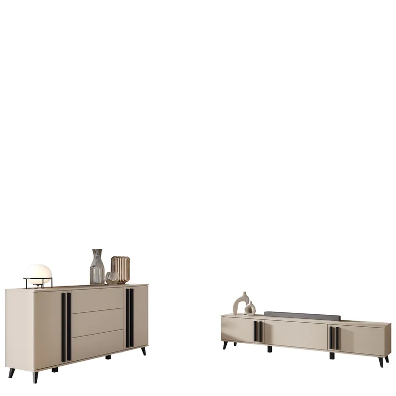 Torvos Olohuoneen kalustepaketti - Beige - Huonekalut - Kalustesetit - Olohuoneen kalustesetit