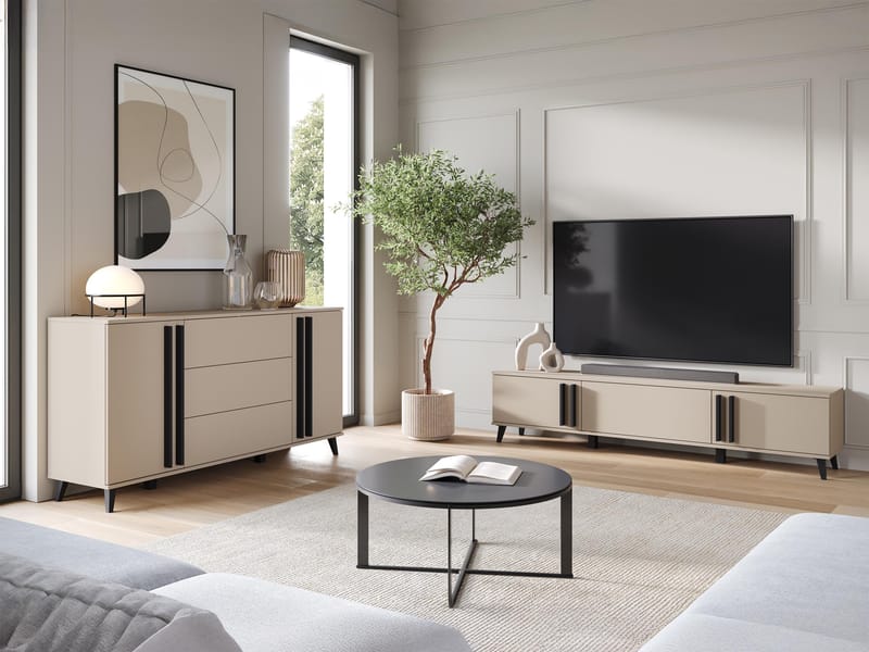 Torvos Olohuoneen kalustepaketti - Beige - Huonekalut - Kalustesetit - Olohuoneen kalustesetit