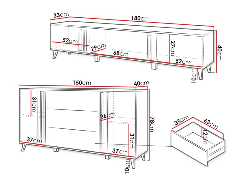 Torvos Olohuoneen kalustepaketti - Beige - Huonekalut - Kalustesetit - Olohuoneen kalustesetit