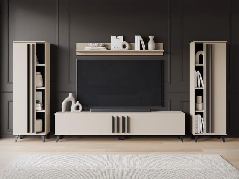 Torvos Olohuoneen kalustepaketti - Beige - Huonekalut - Kalustesetit - Olohuoneen kalustesetit