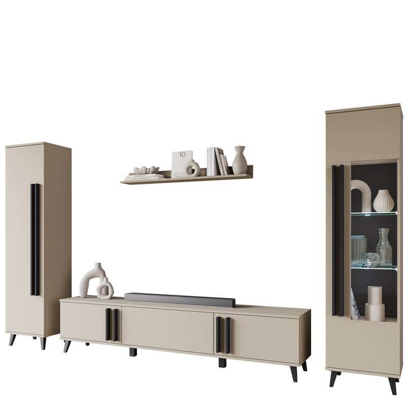 Torvos Olohuoneen kalustepaketti - Beige - Huonekalut - Kalustesetit - Olohuoneen kalustesetit