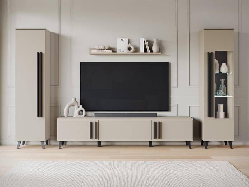 Torvos Olohuoneen kalustepaketti - Beige - Huonekalut - Kalustesetit - Olohuoneen kalustesetit