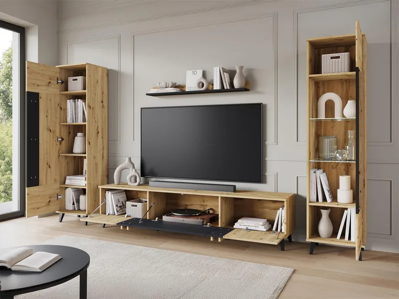 Torvos Olohuoneen kalustepaketti - Musta - Huonekalut - Kalustesetit - Olohuoneen kalustesetit