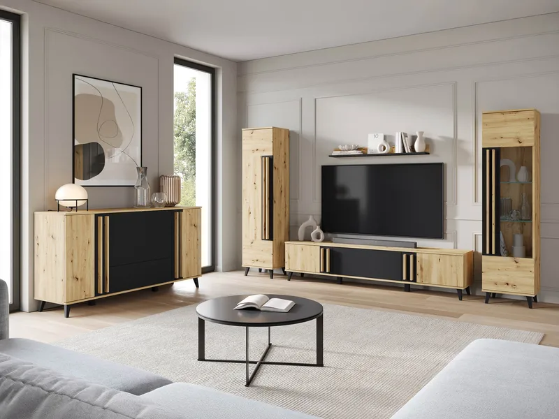 Torvos Olohuoneen kalustepaketti - Ruskea/Musta - Huonekalut - Kalustesetit - Olohuoneen kalustesetit