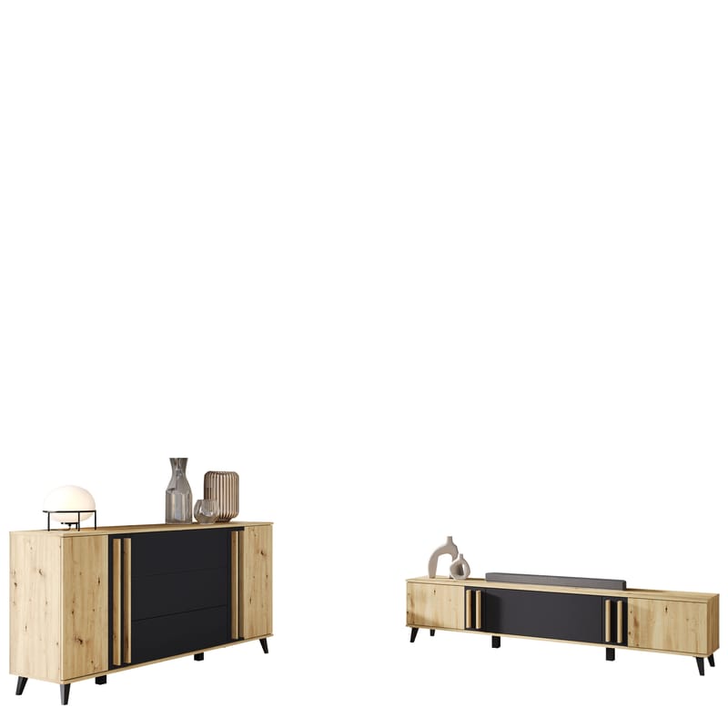 Torvos Olohuoneen kalustepaketti, Ruskea/Musta