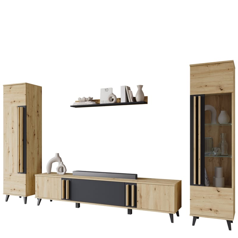 Torvos Olohuoneen kalustepaketti, Ruskea/Musta