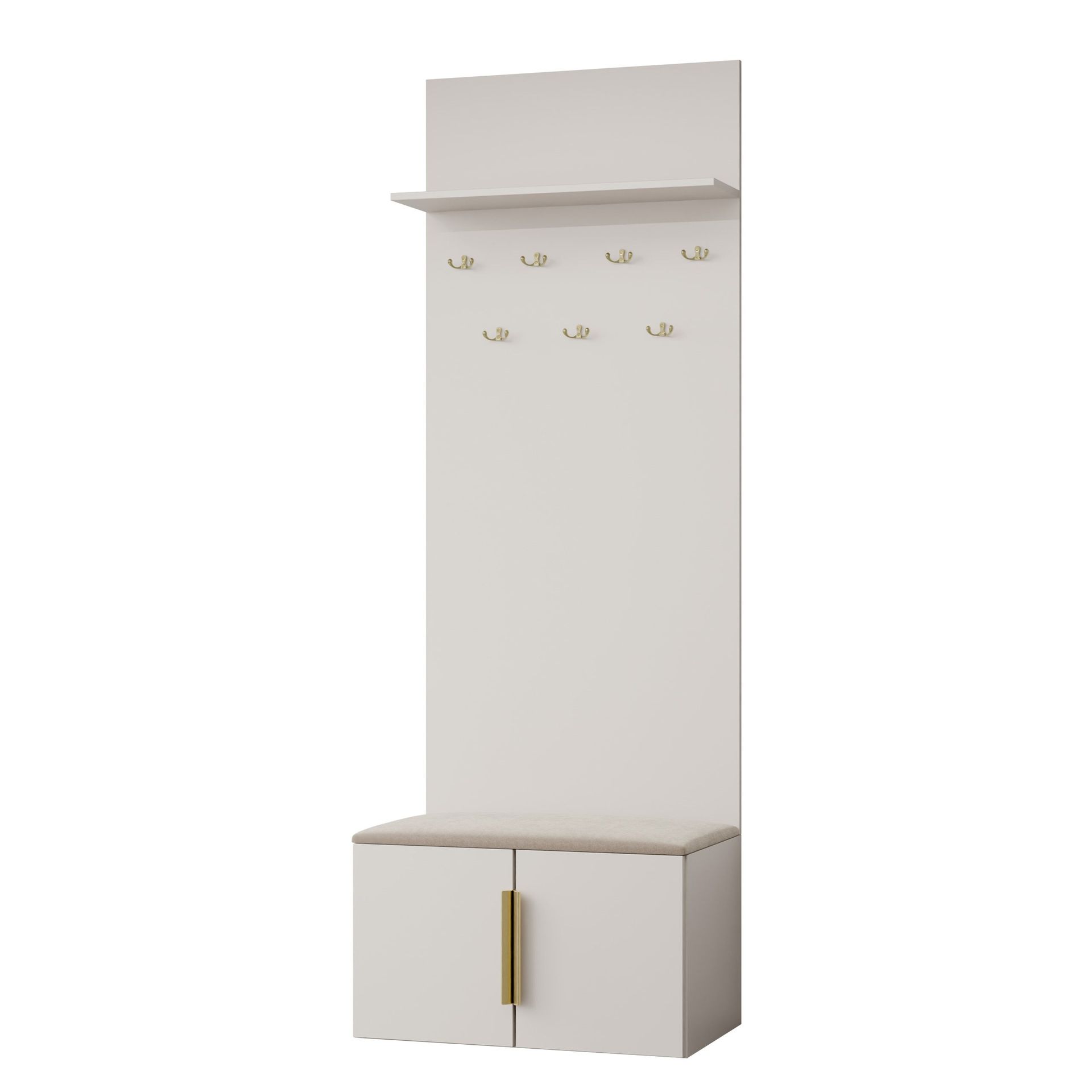 vaatekaappi Kenkäkaappi + naulakko KERKIN beige