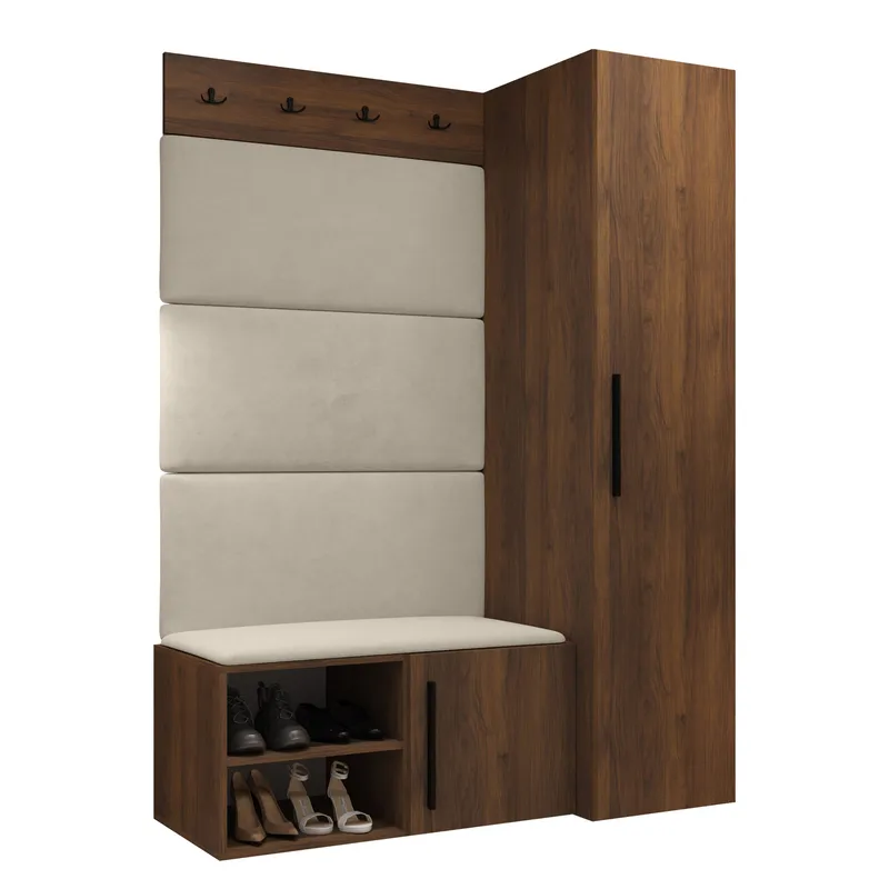 vaatekaappi Medi Walnut + Manila 02, Walnut + Manila 02