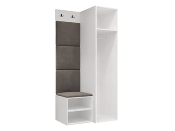 vaatekaappi Medi Walnut + Manila 35 - Walnut + Manila 35 - Huonekalut - Kalustesetit - Eteisen kalustesetit