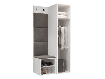 vaatekaappi Medi Walnut + Manila 35 - Walnut + Manila 35 - Huonekalut - Kalustesetit - Eteisen kalustesetit
