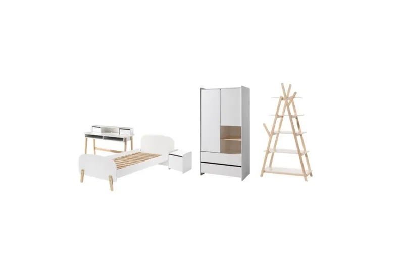 Vaatekaappi yöpöydällä, kirjoituspöydällä ja kirjahyllyllä Kiddy, undefined