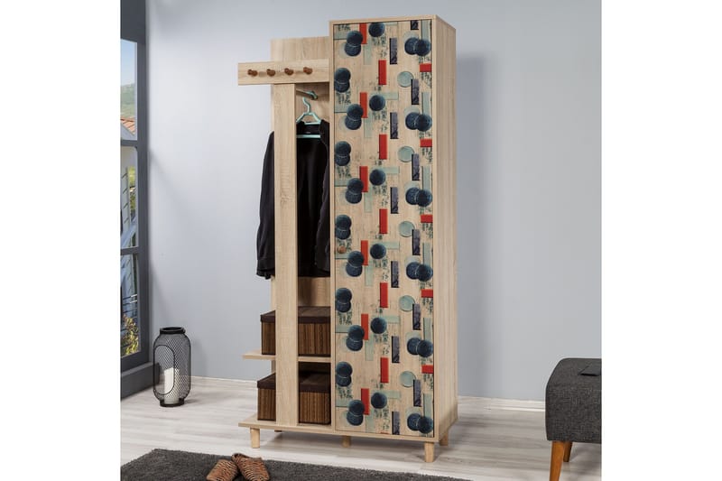 Vaatesäilytin Gillberga 90 cm - Ruskea - Huonekalut - Kalustesetit - Eteisen kalustesetit