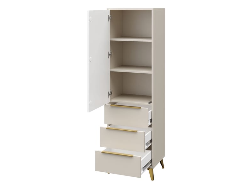 Vemdalen olohuoneen kalustesetti – TV-taso ja korkea kaappi - ruskea - Huonekalut - Kalustesetit - Olohuoneen kalustesetit