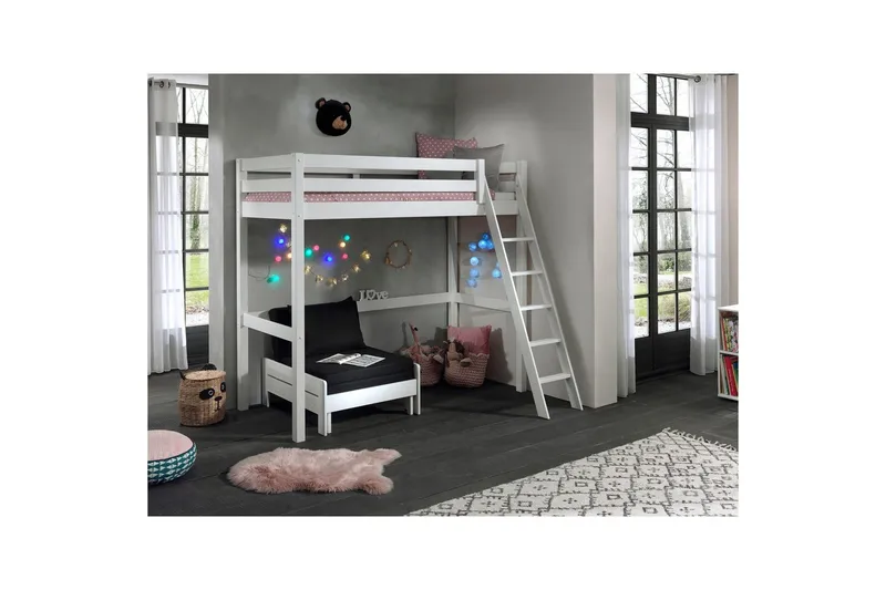 Vuodesohva Pino Mezzanine Valkoinen, 90 x 200 cm, Valkoinen, 90 x 200 cm