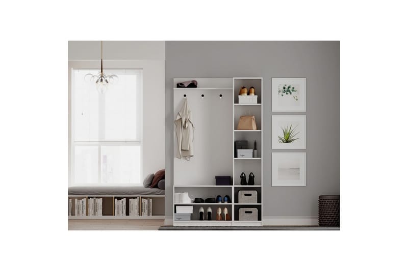 Vyros Eteiskalustesetti - Matta Valkoinen - Huonekalut - Kalustesetit - Eteisen kalustesetit