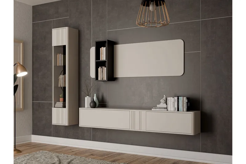 Zalricus Kalustesarja - olohuone - Beige - Huonekalut - Kalustesetit - Olohuoneen kalustesetit