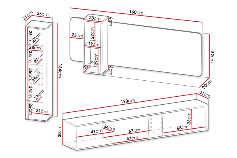 Zalricus Kalustesarja - olohuone - Beige - Huonekalut - Kalustesetit - Olohuoneen kalustesetit